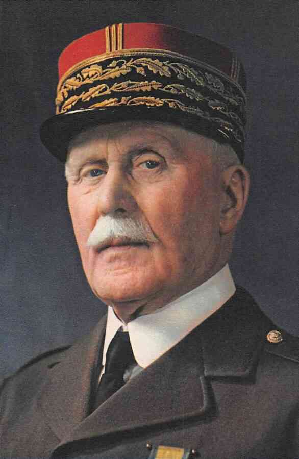 Portrait officiel de Philippe Petain c. 1941 photographie de propagande imprimerie Draeger